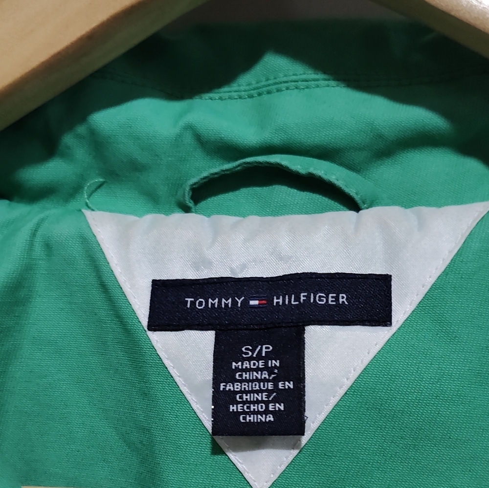 Tommy Hilfiger Women's Kelly Green Double Breasted Belted Trench Coat, Size S - Picture 6 of 11